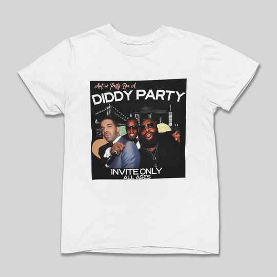Discover Vintage Aint No Party Like A Diddy Party Ver 3 Unisex T-Shirt, Rap Fan Shirt, Rapper Outfit, Diddy Shirt, Hip Hop Tee Retro