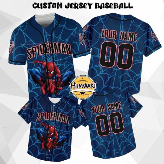 Discover Custom Name Spiderman Baseball Jersey, Custom Baseball Jersey, Disney Baseball Jersey