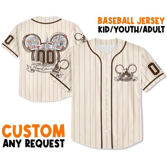 Discover Personalize Disney Mickey Mouse Happiest Place on Earth Jersey