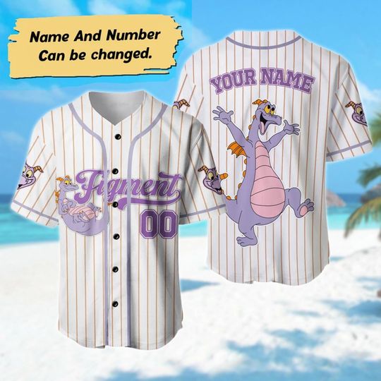 Personalized Figment Little Spark Baseball Jersey, Custom Name And Number Figment Baseball