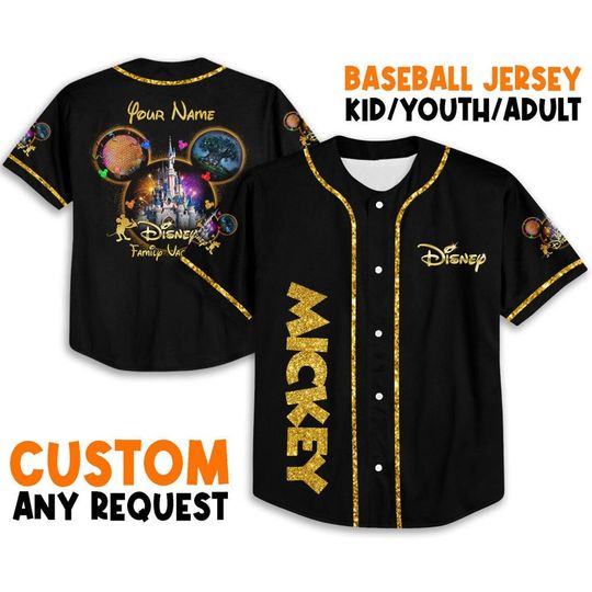 Discover Personalize Mickey Jersey, Disney Baseball Jersey Sports, Cute Disney Fan Gifts