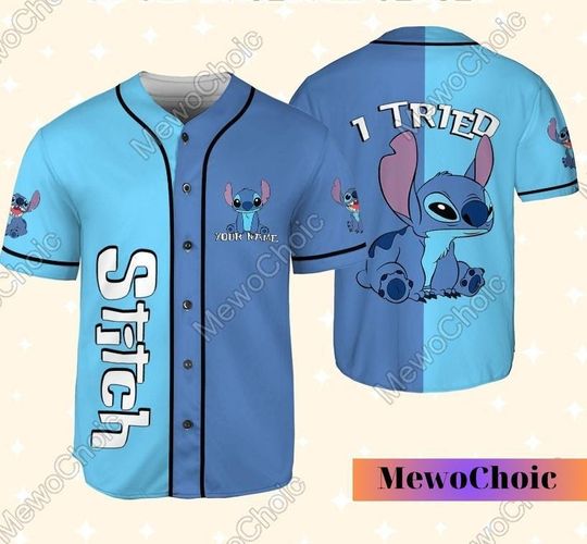 Discover Stitch Baseball Jersey, Baseball Stitch, Baseball Custom,  Stitch Shirt, Baseball Player