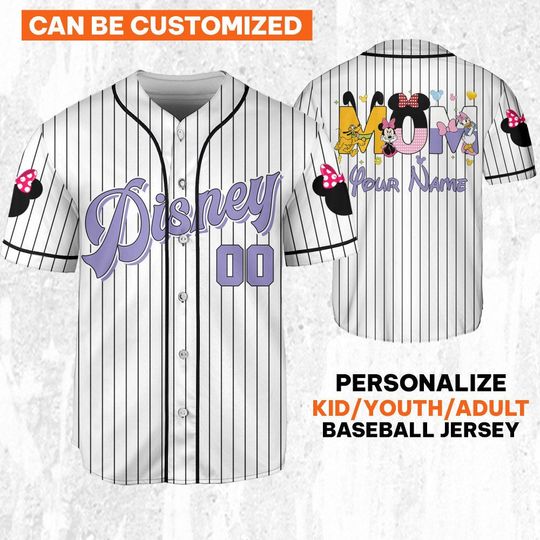 Discover Personalize Disney Mom Jersey, Disney Baseball Jersey Sports