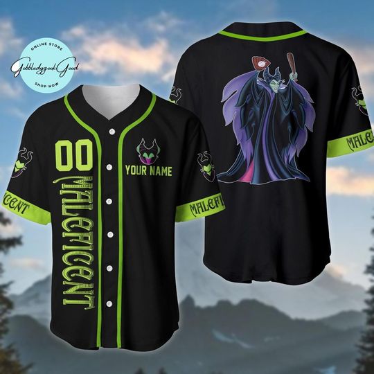 Discover Personalized Maleficent Baseball Jersey, Halloween Disney Villains