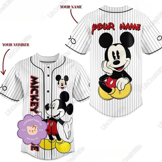 Discover Mickey Baseball Shirt, Mickey Mouse Baseball Jersey, Disney Baseball Shirt