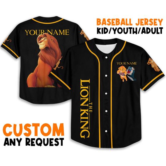 Discover Personalize The Lion King Grow Up Jersey, Disney Baseball Jersey Sports