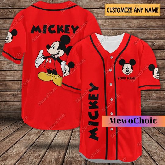 Discover Halloween Mickey Baseball Jersey, Mickey Mouse Jersey, Disneyland Jersey, Mickey Jersey
