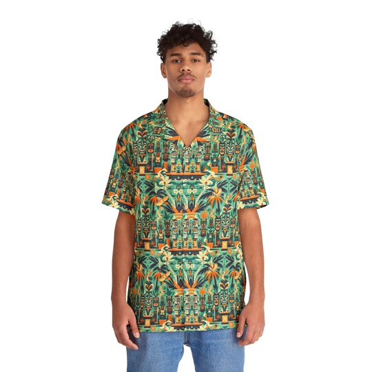 Jungle Rhythms || Disney Adventureland Enchanted Tiki Room Men's Hawaiian Shirt