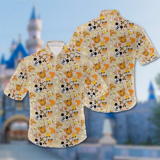 Discover Mickey Mouse Hawaiian Shirt, Mickey Mouse Junk Food Hawaii Shirt, Summer Vacation