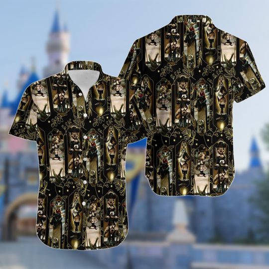Discover The Haunted Mansion Hawaiian Shirt, Mickey Minnie Goofy Daisy Haunted  Halloween Shirt