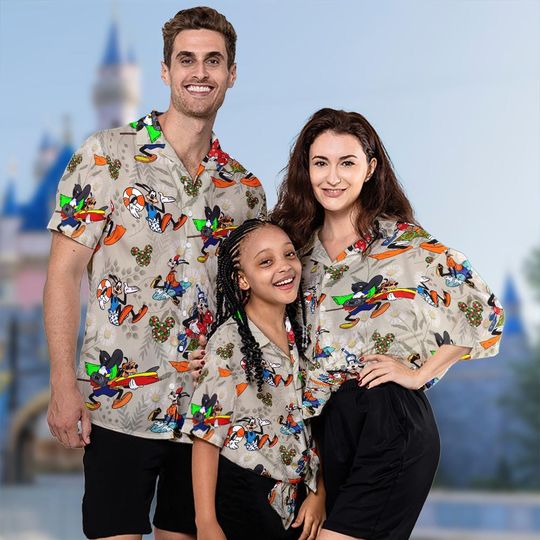 Discover Silly Dog 3D All Over Printed Hawaiian Shirt, Dog Surfing Shirt, Summer Vacation Shirt