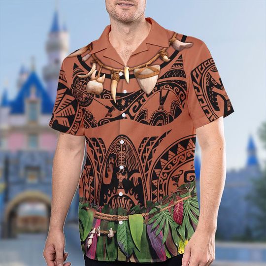 Discover Maui Moana Character Hawaii Shirt, Maui Button Up Shirt, Moana Hawaiian Shirt
