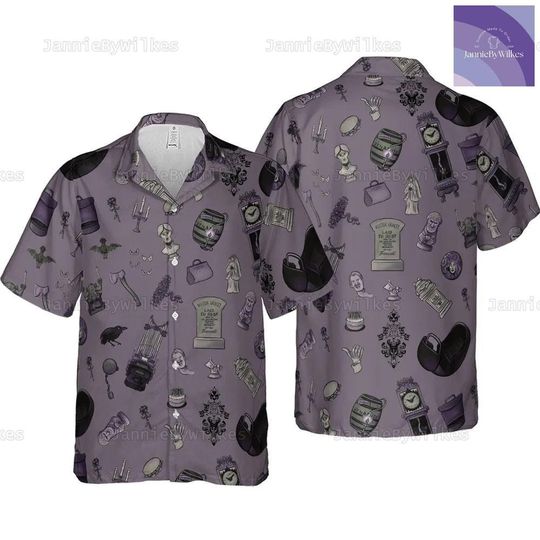 Discover Halloween Welcome Foolish Mortals Hawaiian Shirt, Haunted Mansion Hawaii Shirt