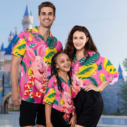 Discover Pig Ocean Summer Hawaii Shirt, Pig Button Up Shirt Holiday, Bear Movie Hawaiian Shirt