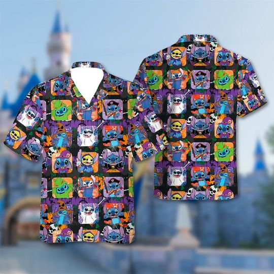 Discover Stitch Cartoon Hawaiian Shirt, Stitch Character Hawaii Shirt, Summer Trip All Over Print