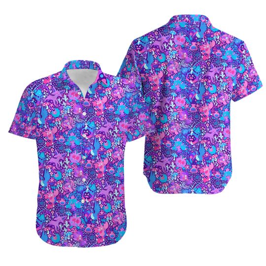 Espeon Cosmog Hawaiian Button-Up Shirt Espeon Hawaii Shirt