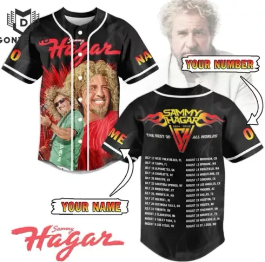 Discover Personalized Sammy Hagar 2024 Tour Baseball Jersey