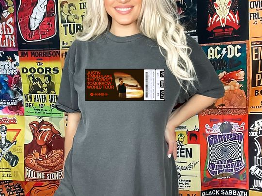 Discover Personalized Justin Timberlake Ticket Tour 2024 | Dates Available | Forget Tomorrow World Tour Concert Tee | Justin Concert | Concert Shirt