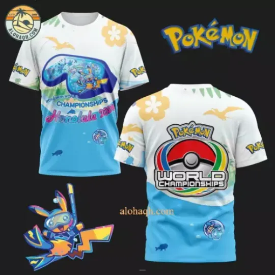 Discover Pok?mon World Championships Honolulu 2024 3D T-Shirt