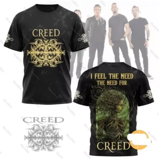 Discover The Need For Creed 3D Shirt, Creed Band Tshirt, Creed World Tour 2024 Tee