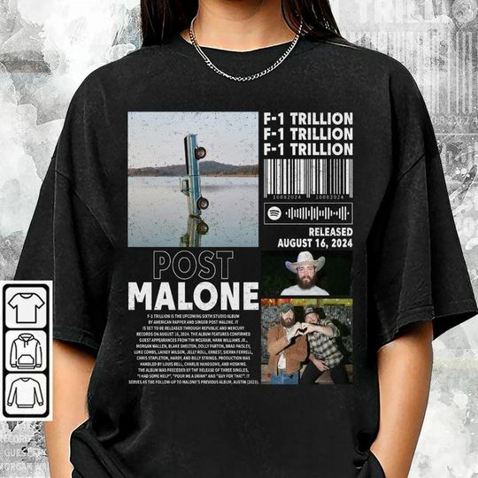 Discover Post Malone Shirt, Post Malone F1 Trillion Album Shirt, Country Shirt, Post Malone Tshirt, Concert Shirt, Festival Shirt, Posty Tee