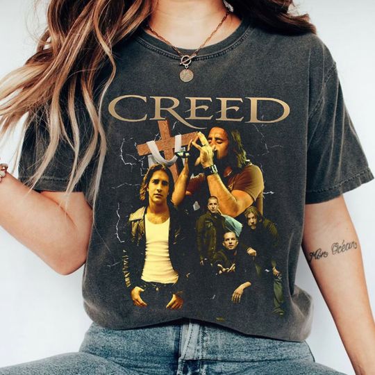 Discover VTG Creed Band Bootleg T-Shirt,