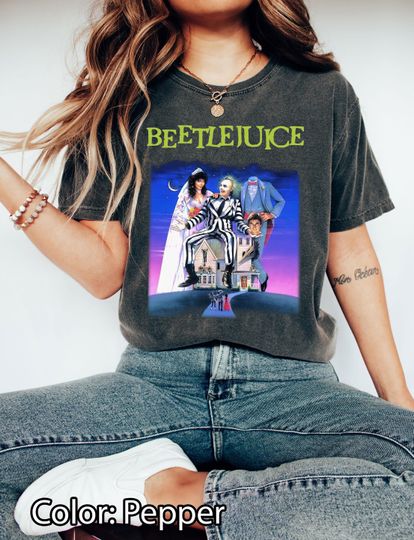 Beetlejuice 1988 Movie T-Shirt, Beetlejuice Shirt, Horror Beetlejuice Shirt, Beetlejuice Halloween Shirt, Comfort Colors Shirt, Oversize Tee