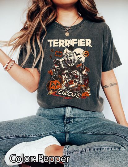Retro Terrifier T-Shirt, Terrifier Art the Clown Shirt, Creepy Clown Shirt, Halloween Horror, Spooky Season Shirt, Halloween Gifts