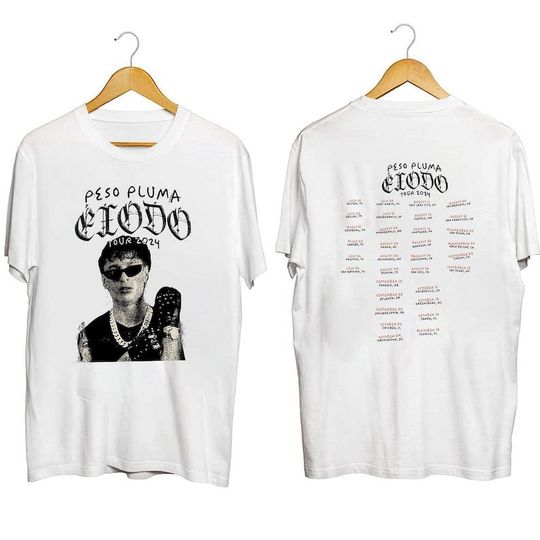 Discover Peso Pluma Exodo Tour 2024 Shirt, Peso Pluma Merch, Exodo Tour 2024 Shirt, Peso Pluma 2024 Tour Tee
