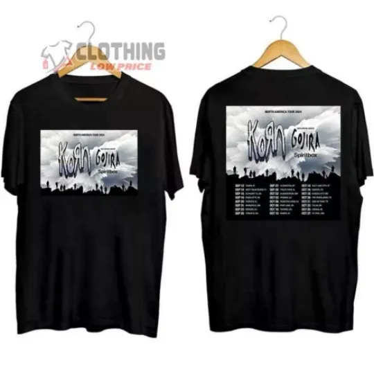 Korn Tour 2024 Merch, Korn Tour 2024 Tour Dates 2024 Shirt, Gorija And Spiritbox