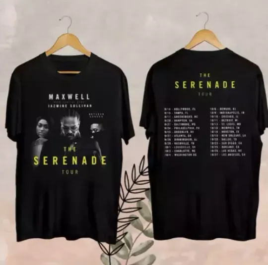 Discover Maxwell The Serenade Tour 2024 Shirt, Maxwell 2024 Tour Fan T-Shirt