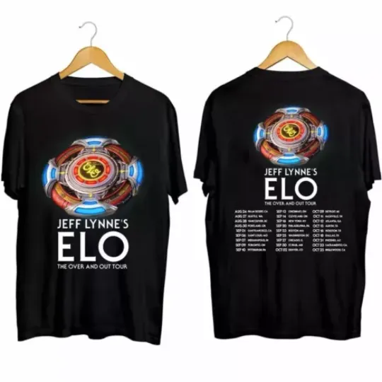 Discover Jeff Lynne's ELO The Over and Out Tour 2024 Unisex T-shirt For Men Women