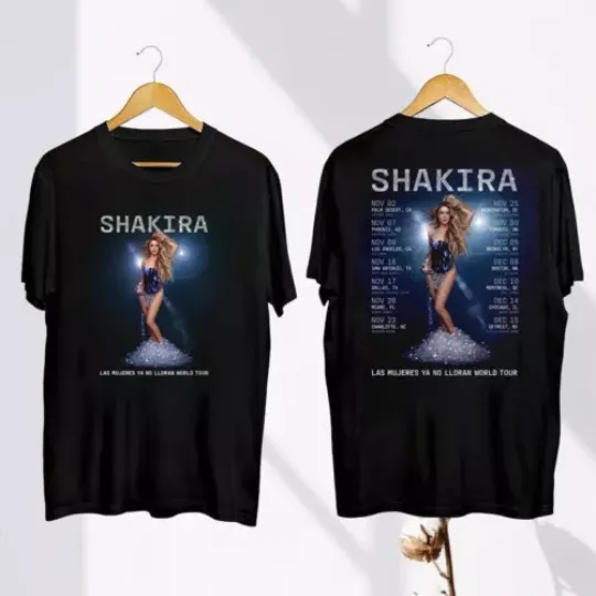 Discover Shakira Las Mujeres Ya No Lloran 2024 World Tour T-Shirt, Shakira Fan Shirt