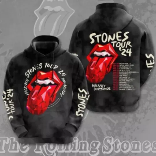 The Rolling Stones Tour 2024 3D Hoodie Great shirt
