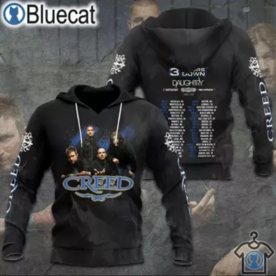 Discover Summer Of 99 Creed Tour 2024 With Special Guests 3 Doors Down 3D Hoodie