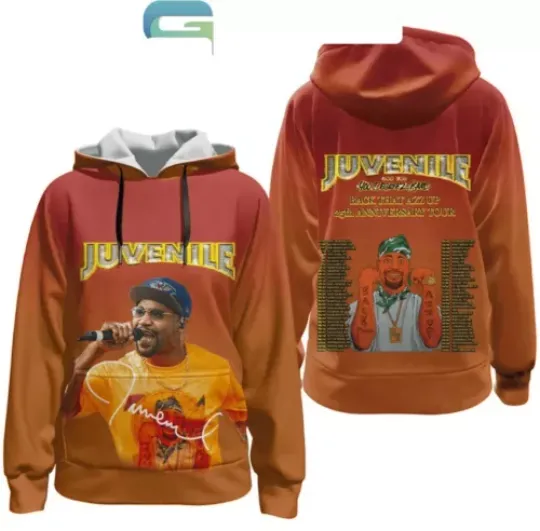 Discover Juvenile Back That Azz Up 25th Anniversary Tour 2024 Hoodie 3D