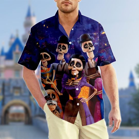 Discover Hctor Coco Hawaii Shirt, Poco Loco Coco Hawaiin Shirt, Coco Movie Button Up Shirt