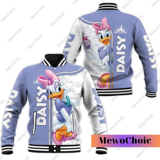 Halloween Daisy Duck Baseball Jacket, Daisy Duck Jacket, Disney Jacket