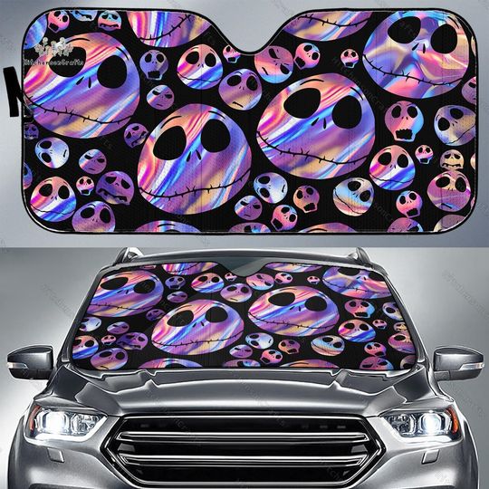 Discover Jack Skellington Car Sun Shade, Disney Characters SunShade, Skellington Car Shade, Nightmare Before Christmas Sun Shade, Halloween Gift