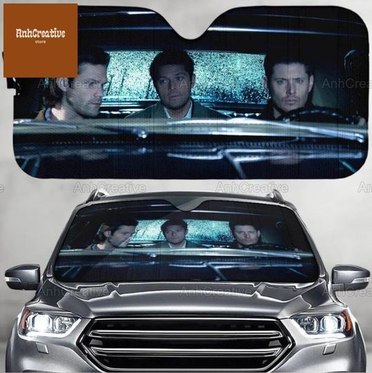 Supernatural Movie Car Sunshade, Brothers Movie Car Sunshade, Sam Winchester Dean Winchester Car Sun Shade, TV Series Car Accessories