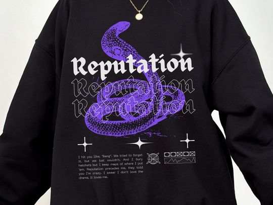 Discover Reputation Crewneck Sweatshirt, End Game Merch, Snake Sweatshirt