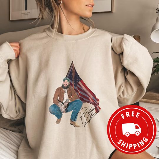 Discover Unisex Post Malone F1 Trillion Crewneck Sweatshirt. Gift for Friend Cozy Oversized Sweatshirt. American Vintage Inspired Graphic Sweatshirt.