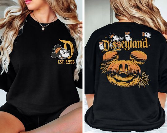 Retro Disneyland Halloween 2 Side Shirt, Halloween Matching T-shirt