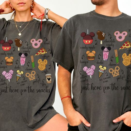 Discover Comfort Color I'm Just Here For The Snacks Shirt, Disney Snacks Shirt