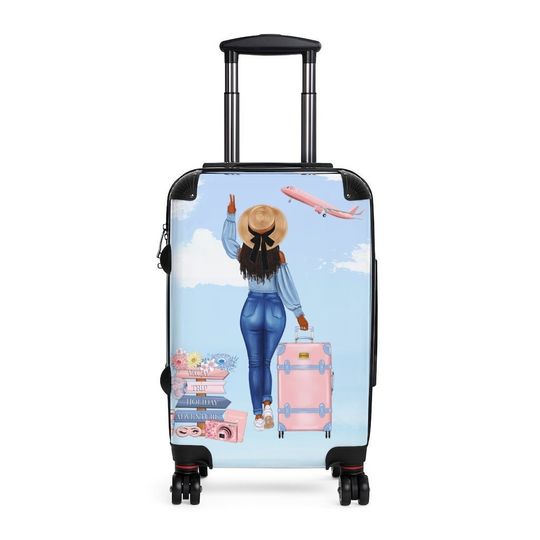 Suitcase for Black Women, Black Girl Suitcase, African American Luggage, Carry On Suitcase, Black Girl Luggage, Black Girl Travel Luggage