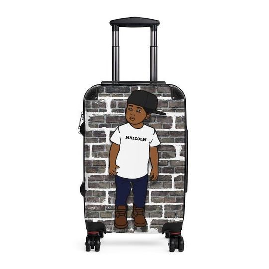 Discover African American Luggage, Kids Luggage Carry On, Carry On Suitcase, Black Boy Suitcase, Black Boy Luggage, Personalized Rolling Luggage