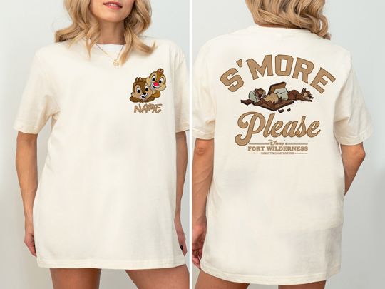 Disney S'more Please Shirt, Chip and Dale Camp Shirt, Double Trouble Camper Tee