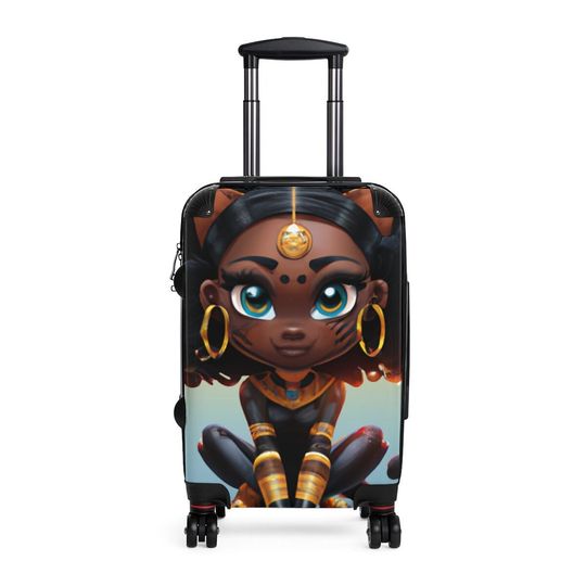 Black Girl Travel Luggage, Black Woman Luggage, Suitcase for Black Women, Black Girl Suitcase, African American Luggage, Carry On Suitcase