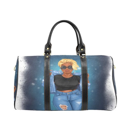 Duffle Bag for Black Girl Trip, Personalized African American Travel Bag, Afrocentric Carry On Weekender Bag, Melanin Wanderlust Travel Gift