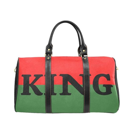 Discover Black King Men's Duffle Bag, African American Travel Bag for Men, Black Fathers Day Gift, Overnight Bag for Dad, Black Husband Birthday Gift